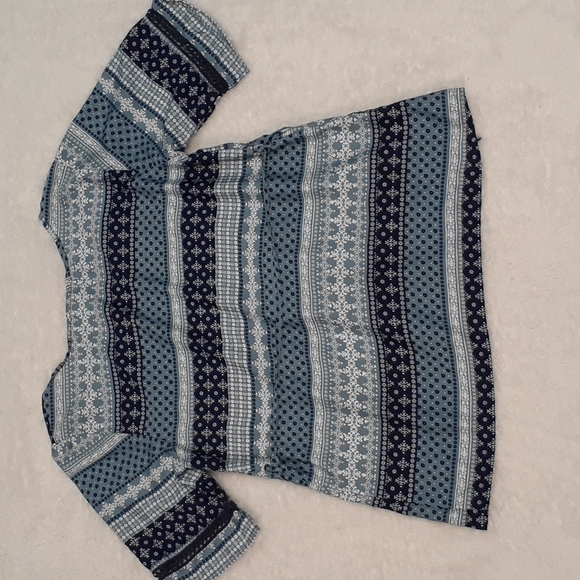 Oh! Mamma Womens Maternity Blue and White Patterned Blouse Size Large. - Picture 8 of 10